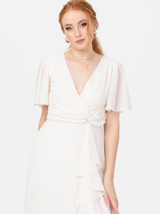 Anaya With Love ivory maxi dress front view
