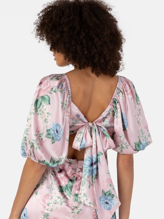 Anaya With Love Recycled Pink Satin Tie-Back Midi Dress - Curvy Chic Boutique