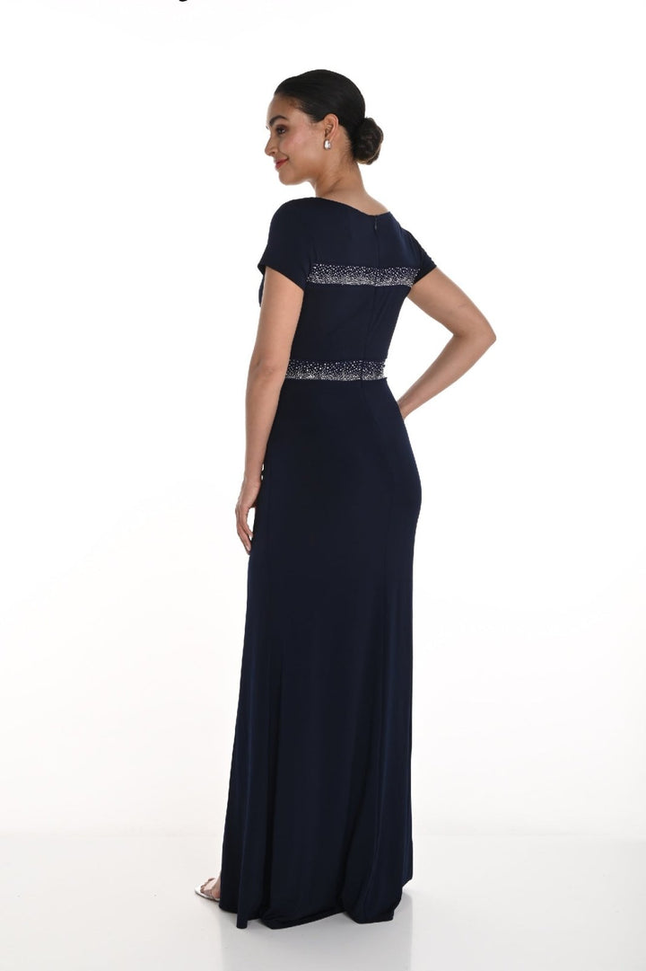 Black Dress with Diamante Detail | Frank Lyman - Curvy Chic Boutique