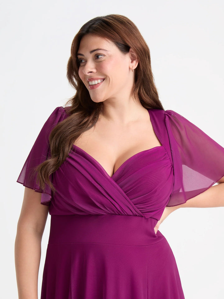 Bolero Mulberry Wrap Midi Dress | Scarlett &amp; Jo - Curvy Chic Boutique