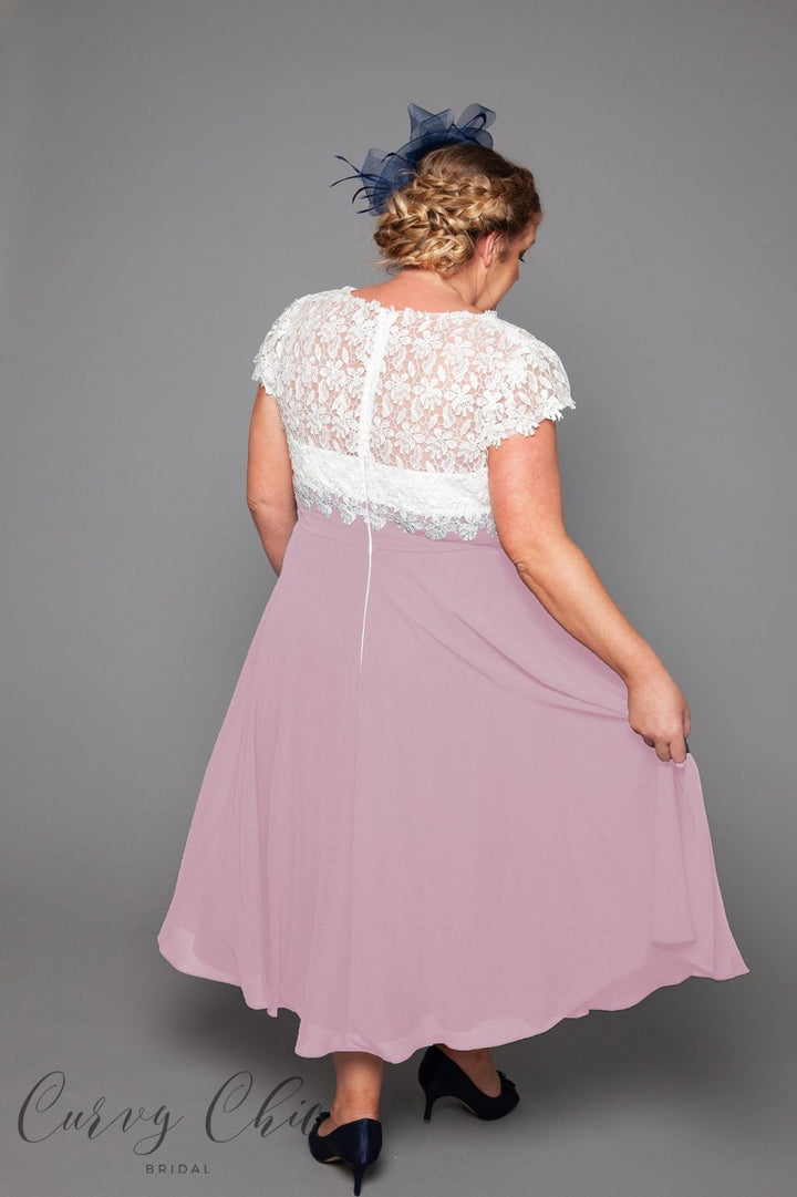 Fleur Dress in Ivory and Sage or Ivory and Blush - Curvy Chic Boutique