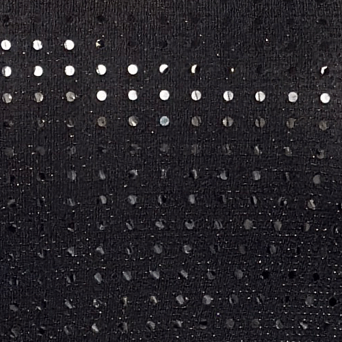 detail view of material fabric sequins of black version