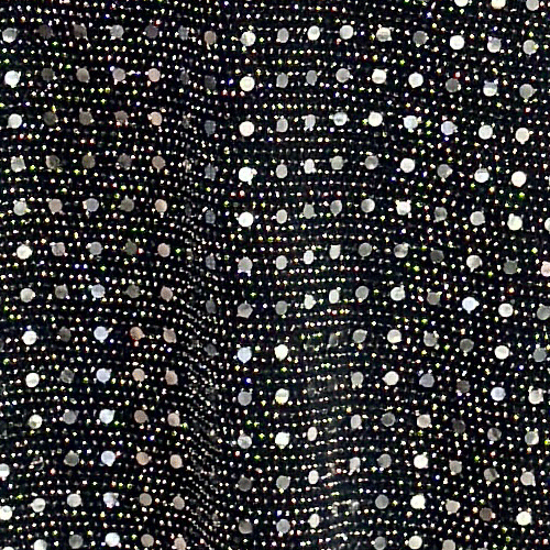detail of Sequin A Line Plus Size Midi Dress in Black or Silver 