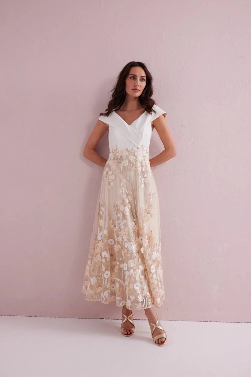 Olivia dress in Cream/Gold | Samantha Jane Samantha Jane | Rebecca James (formerly Curvy Chic Boutique) Belfast