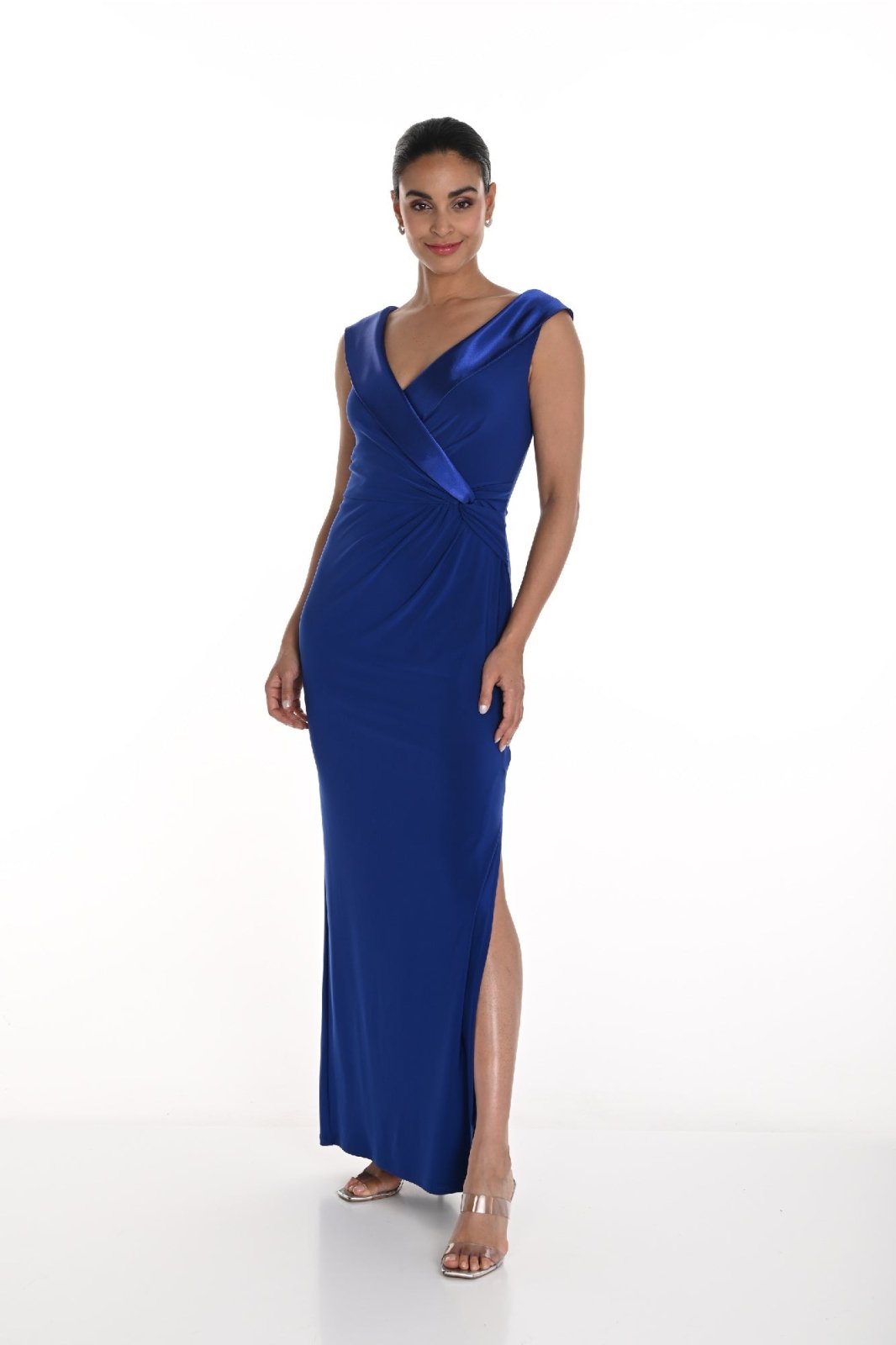 Sapphire Ruched Waist Maxi Dress | Frank Lyman - Curvy Chic Boutique
