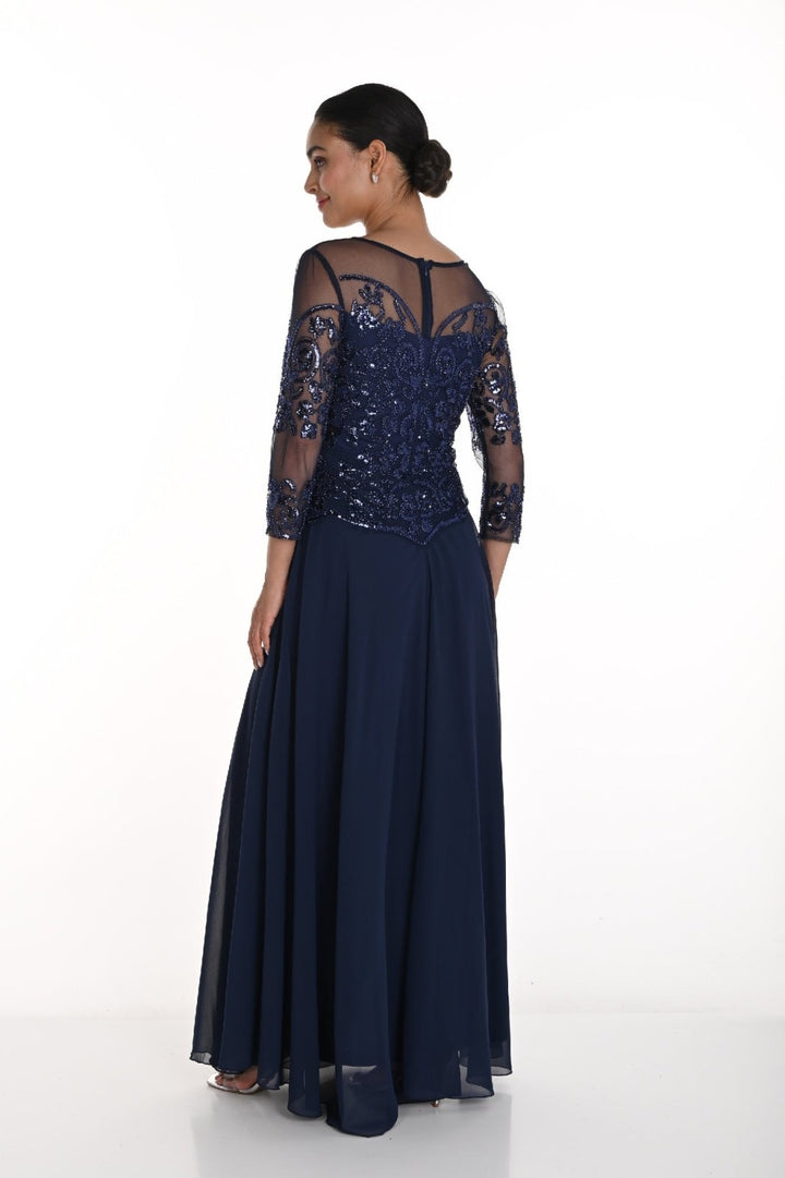 Sequin Chiffon Maxi Dress | Frank Lyman - Curvy Chic Boutique