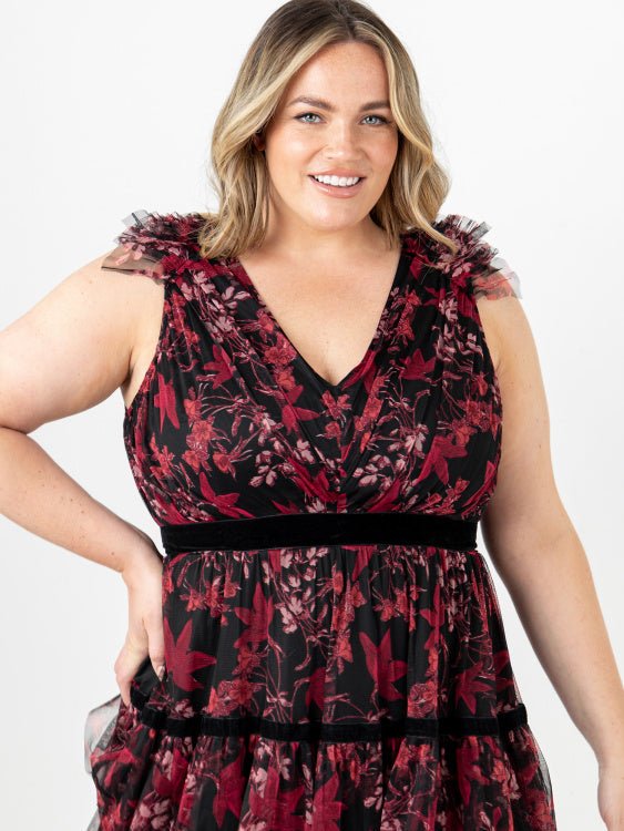 Anaya With Love Recycled Floral Midi Dress - Curvy Chic Boutique