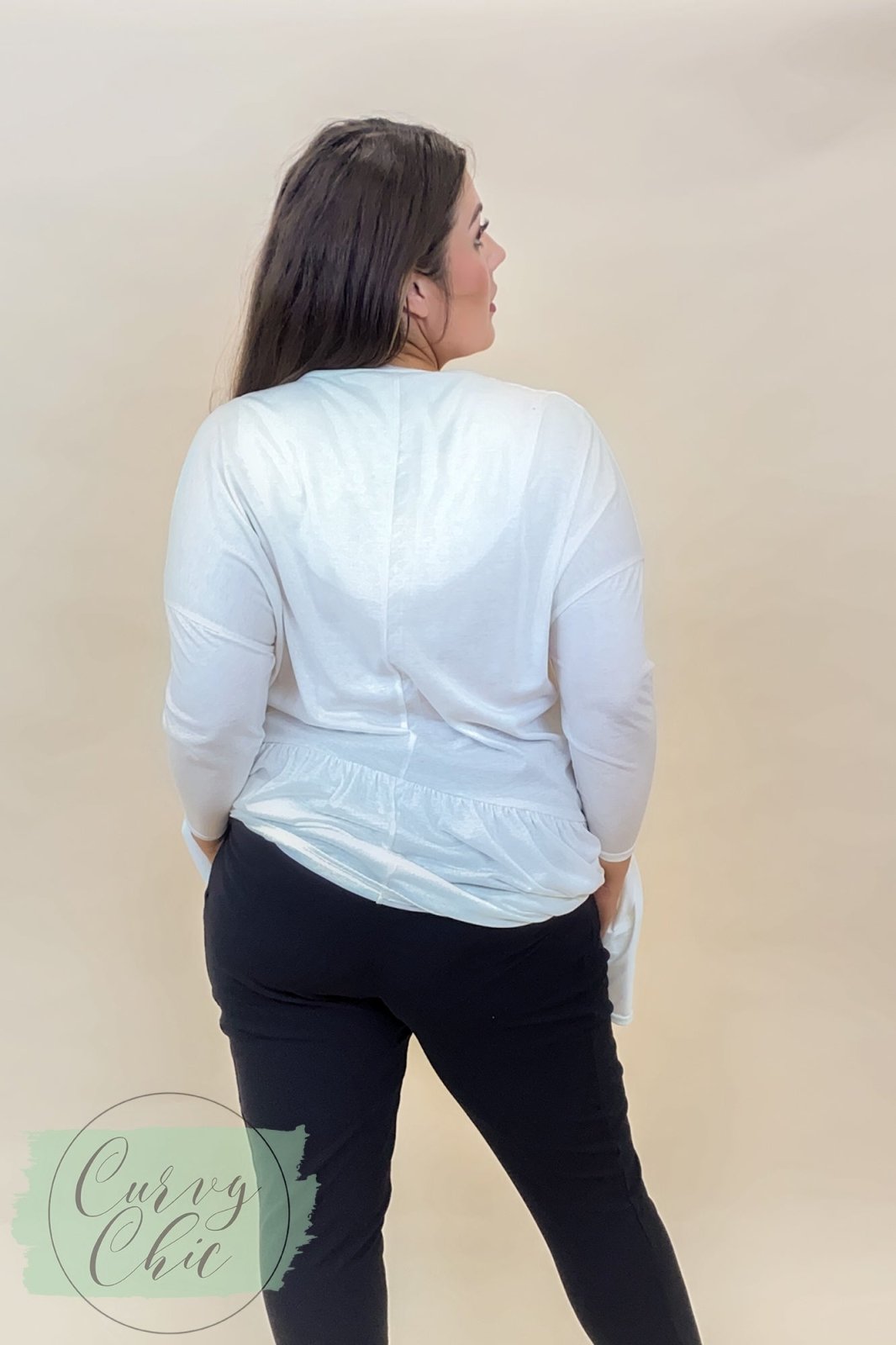 Black Plus Size Pleat Front Tapered Trousers - Curvy Chic Boutique