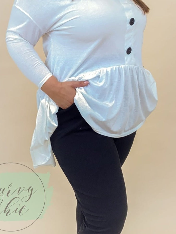 Black Plus Size Pleat Front Tapered Trousers - Curvy Chic Boutique