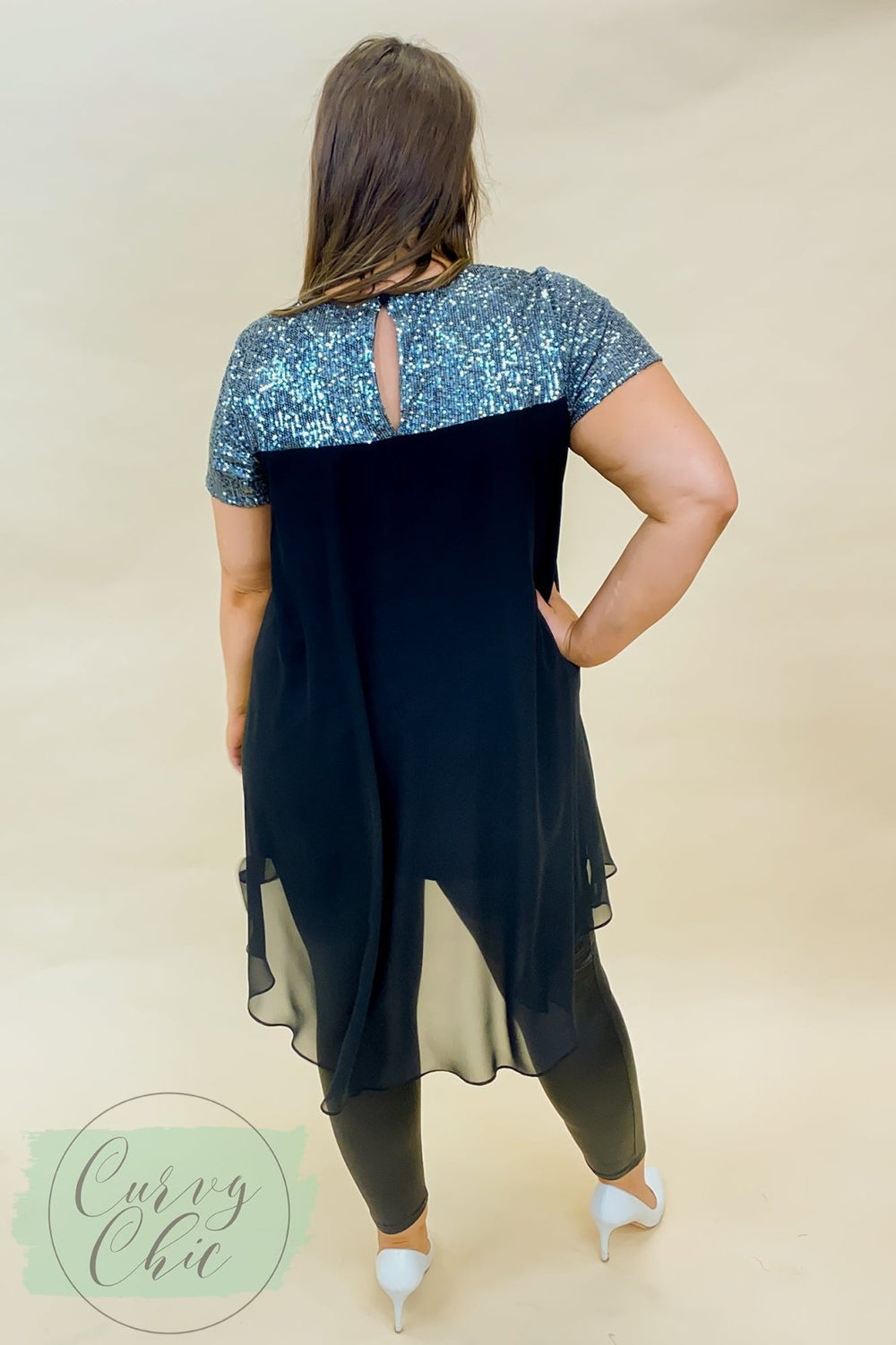 Leather Look Plus size Stretch Leggings - Curvy Chic Boutique