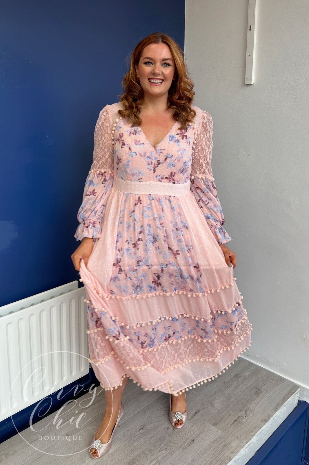 Lovedrobe Luxe Pink Floral Boho Maxi Dress - Curvy Chic Boutique