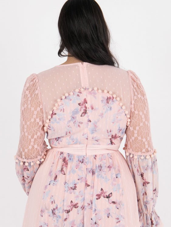 Lovedrobe Luxe Pink Floral Maxi Dress - Curvy Chic Boutique