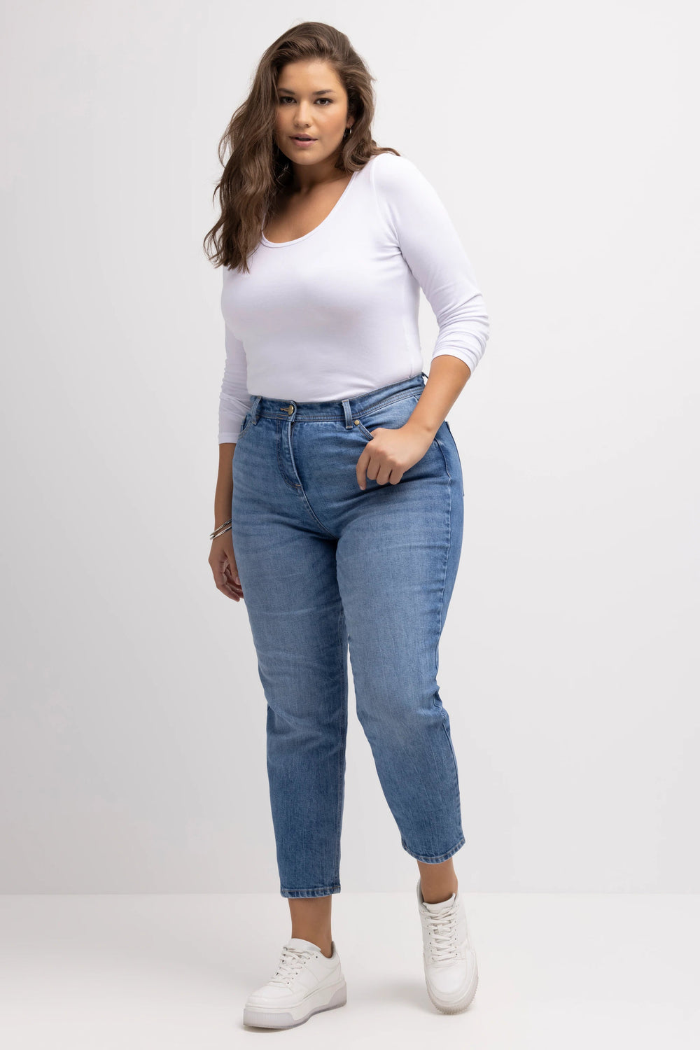Plus Size Denim Mom Jeans - Curvy Chic Boutique