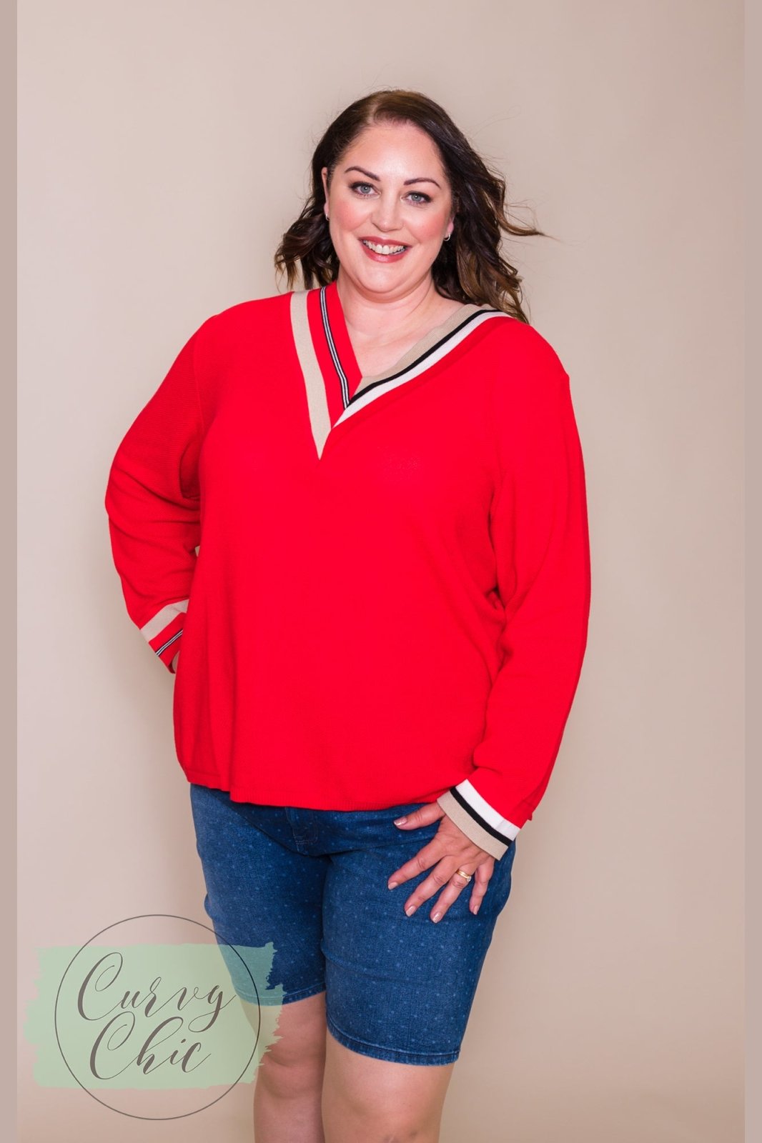 Plus Size Polka Dot Denim Shorts - Curvy Chic Boutique
