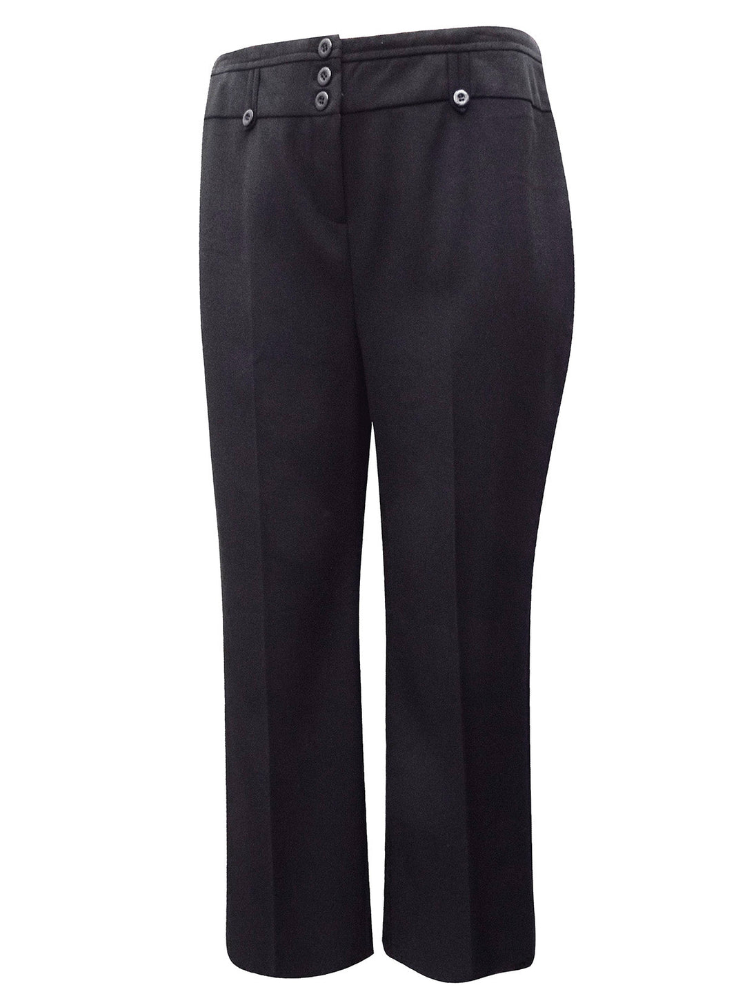 Straight Leg Triple Button Plus Size Trouser - Curvy Chic Boutique