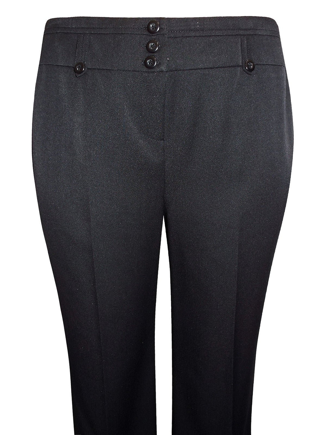 Straight Leg Triple Button Plus Size Trouser - Curvy Chic Boutique