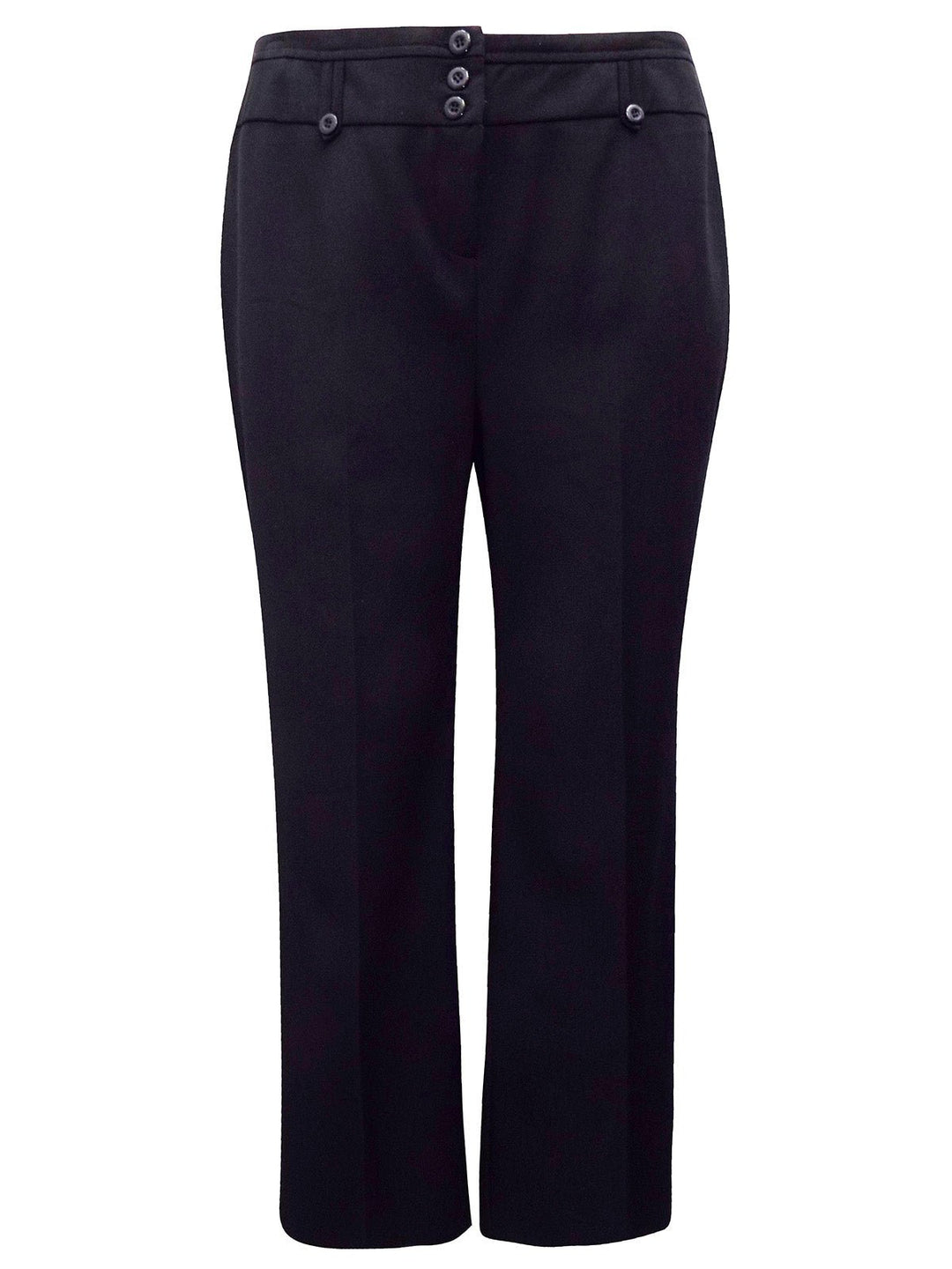 Straight Leg Triple Button Plus Size Trouser - Curvy Chic Boutique